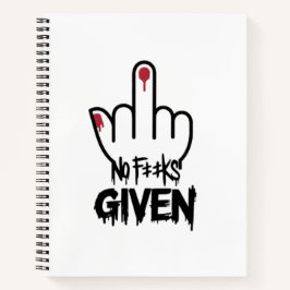 Bold Statement Art - Middle Finger Design Notizbuch