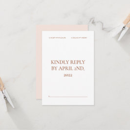 Bold Statement Wedding RSVP Card Einladung