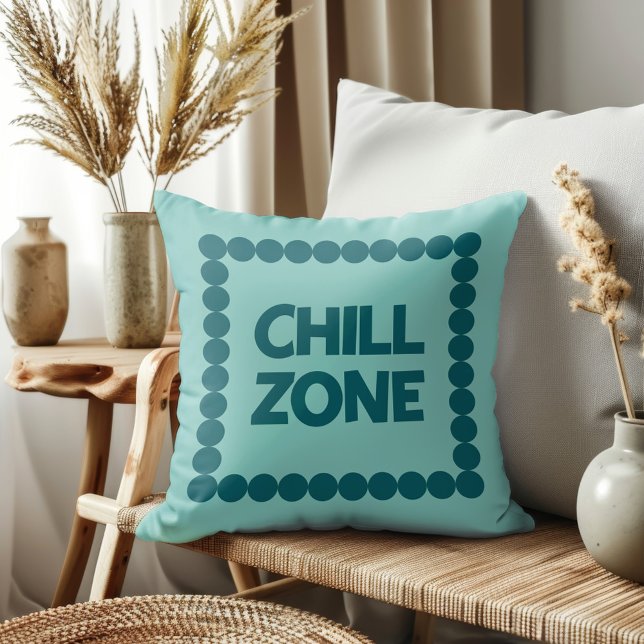 Bold Teal Chill Zone Dorm Room Bed Decor  Kissen (Von Creator hochgeladen)