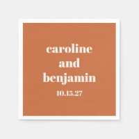 Bold Terracotta Chic Moderne Hochzeit Personalisie