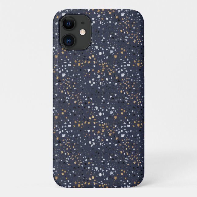 Bold Terrazzo Print (Marine) Case-Mate iPhone Hülle (Rückseite)