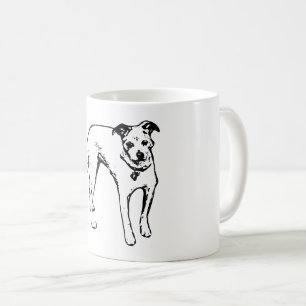 Bold Terrier Mix Portrait Tasse