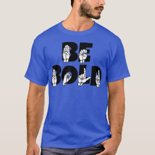 BOLD-Text mit Signatur-Sprache schwarz-weiß de T-Shirt