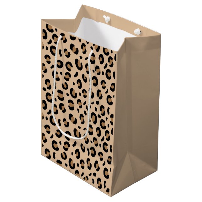 Bold Tiger Stripe Pattern – Animal Print Design Mittlere Geschenktüte (Vorderseite Schrägansicht)