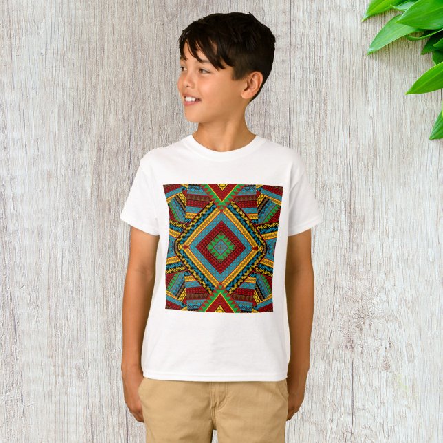 Bold Tribal Geometric Muster farbenfroh Ethnic Boh T-Shirt (Von Creator hochgeladen)