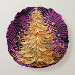 Bold Tropical Christmas Round Throw Kissen<br><div class="desc">Bold Tropical Christmas Round Throw Kissen</div>