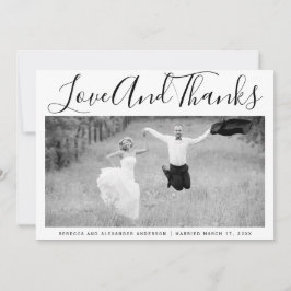Bold Typografie Danke Hochzeit Foto