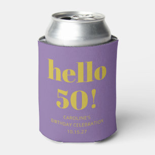 Bold Typografy Lila Yellow Modern Birthday Dosenkühler