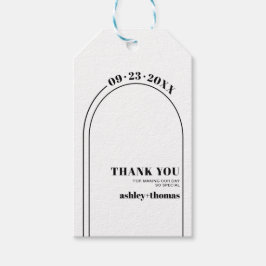Bold Typografy minimalist Danke Hochzeit Geschenkanhänger