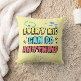 Bold Typografy Statement Design for Kids Kissen