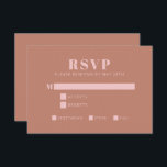 Bold Typografy Terracotta Pink Modern Bat Mitzvah RSVP Karte<br><div class="desc">Dicke Typografie Terracotta und Blush Pink Moderne Bat Mitzvah RSVP Karte</div>
