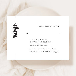 Bold Typografy UAWG Response Card RSVP Karte