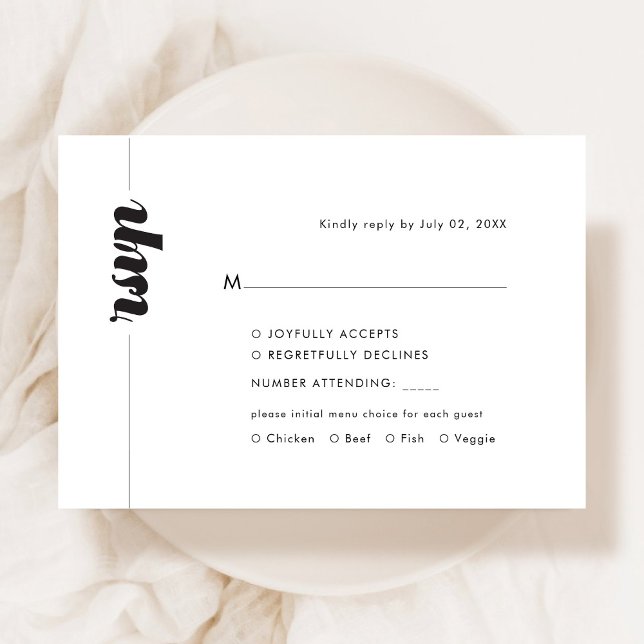 Bold Typografy UAWG Response Card RSVP Karte (Von Creator hochgeladen)