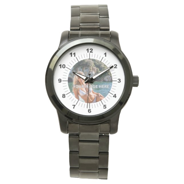 BOLD! ⌚ Überdimensionale schwarze Armbanduhr (Vorderseite)