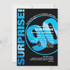 Bold Überraschung Geburtstagseinladung - Blue 90. Einladung