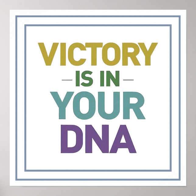 Bold Victory Is In Your DNA Christian Quote Poster (Vorne)