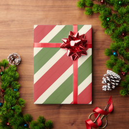 Bold Vintag Elegante Christmas Candy Cane Geschenkpapier