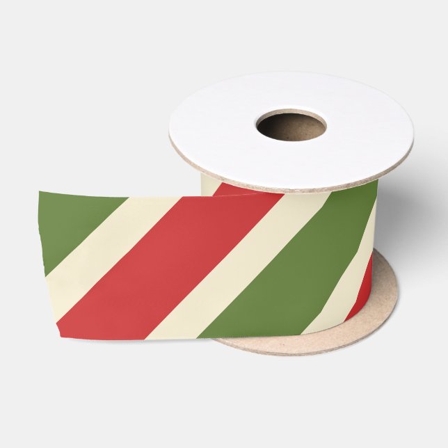Bold Vintag Elegante Christmas Candy Cane Satinband (Spule)