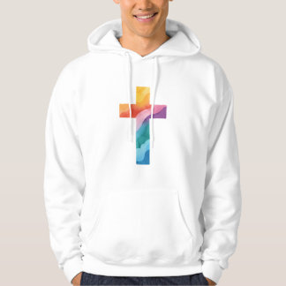 Bold Watercolor Cross Hoodie
