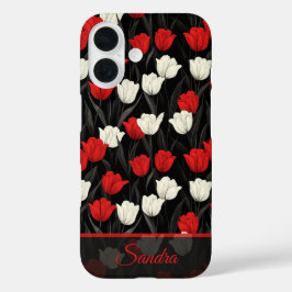 Bold Wedding Gift Tulip Flower Name iPhone 16 Hülle