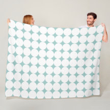 Bold White Polka Dots Eggshell Blue
