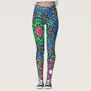 Bold Wild Mandala Inspiré Motif sur les Leggings
