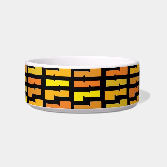 Bold Yellow and Orange Electric City Cool Pattern Napf (Vorderseite)