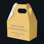 Bold Yellow Gray Custom Niedlich Bat Mitzvah Viele Geschenkschachtel<br><div class="desc">Bold Typografy Yellow Gray Custom Niedlich Bat Mitzvah Danke für Ihre Gefallen Box</div>