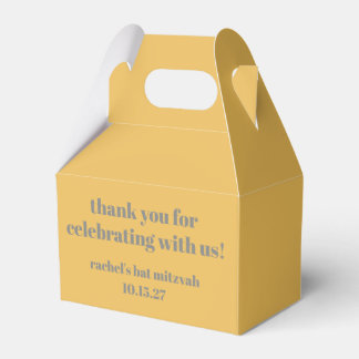 Bold Yellow Gray Custom Niedlich Bat Mitzvah Viele Geschenkschachtel