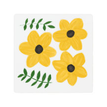 Bold Yellow Modern Flower Graphic Painting