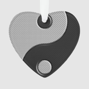 Bold Yin Yang en fibre de carbone style d'impressi