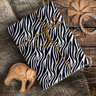 Bold Zebra Skin Pattern Black & White ID1151 Geschenkpapier