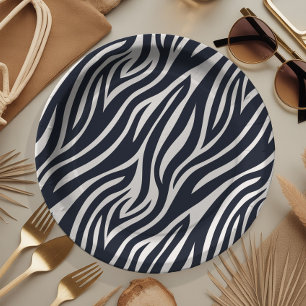 Bold Zebra Skin Pattern Black & White ID1151 Pappteller