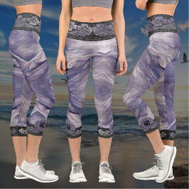 Bolder Stone & Flowers 821 Capri Leggings