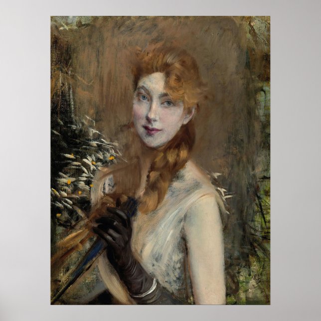 Boldini - Blonde Braid 1885 Poster (Vorne)
