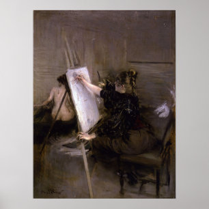 Boldini - Die Künstlerin Ruth Sterling in ihrem St Poster