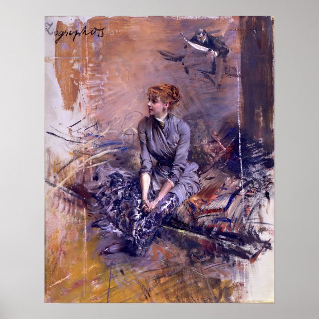 Boldini - Gabrielle Rejane Poster (Vorne)