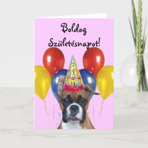Boldog Születésnapot! Birthday Boxer Card Karte