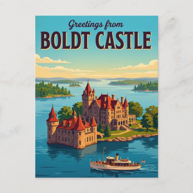 Boldt Castle USA Postkarte (Vorderseite)
