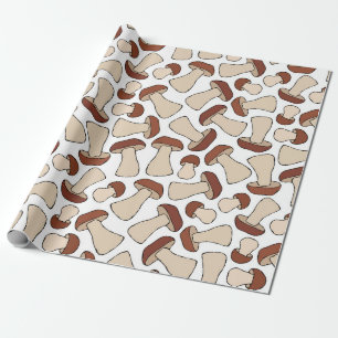 Boletus oder Porcini Pilz Nahtlose Endlose Patte Geschenkpapier
