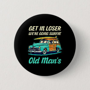 Bolinas Beach Surfer Männer Frauen Surfboard Cool Button