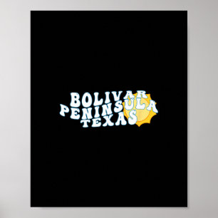 Bolivar-Halbinsel Texas Tx Sonnenaufgang Urlaubsan Poster