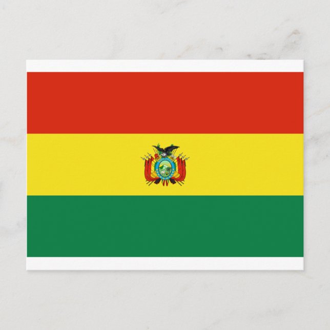 Bolivia Flag BO Postkarte (Vorderseite)