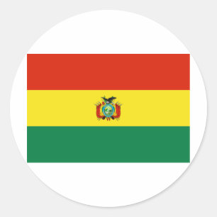 Bolivia Flag BO Runder Aufkleber