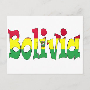 Bolivia Flag Postkarte
