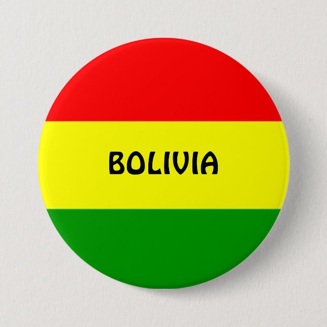 BOLIVIA: Flagge Boliviens Button (Vorderseite)