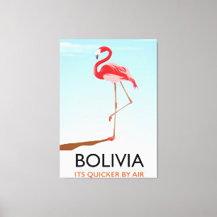 Bolivia Flamingo Reiseplakat Leinwanddruck