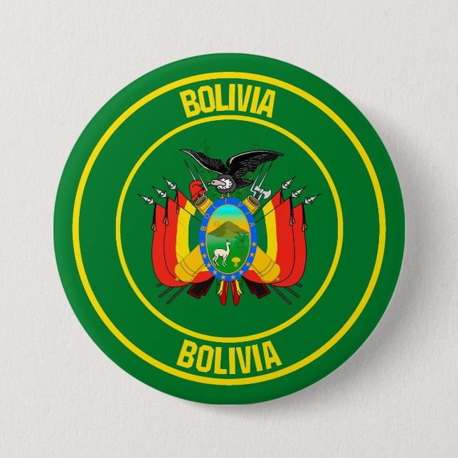 Bolivia Round Emblem Button (Vorderseite)