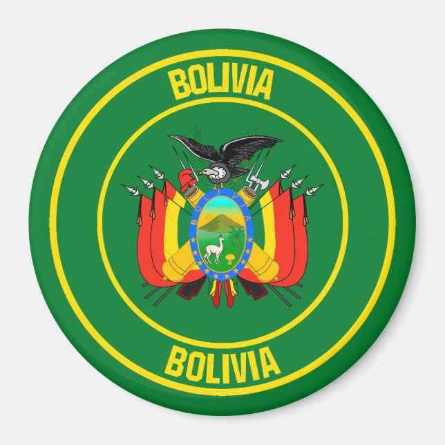 Bolivia Round Emblem Magnet (Vorne)