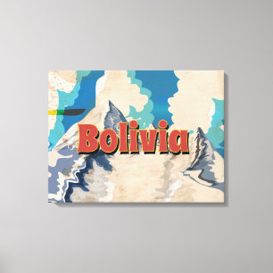Bolivia Vintage Travel Poster Leinwanddruck